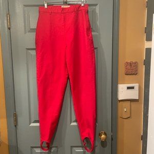 Forenza Athentic Sportswear, red stirrup pants, vintage, 12/R, worn once